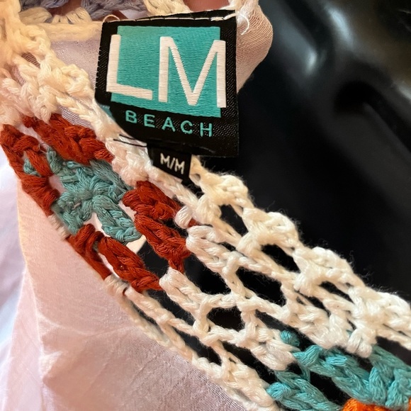 White Crochet swim coverup vacation outfit beach wear - Picture 7 of 7